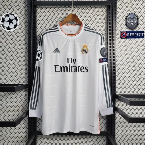 2013/2014 Real Madrid Home Retro Long Sleeve Football Shirt 1:1 Thai Quality